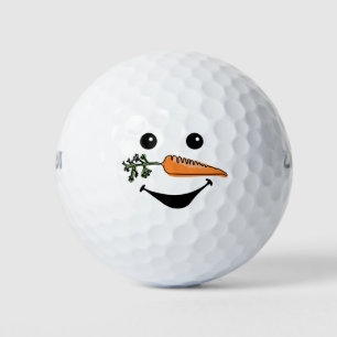 Golf Merry Christmas with Snowman Funny Golf Balls