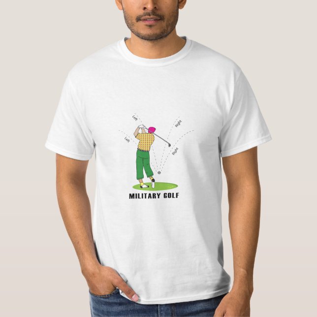GOLF Military Style, Golfer, Golfing T-Shirt (Front)