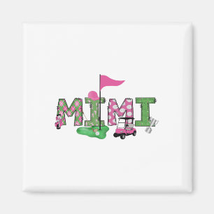 Golf Mimi Pink Hole In One Golf 1st Birthday Girl Magnet