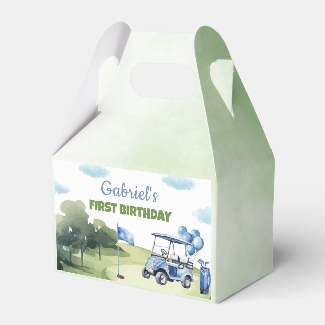 Golf Mini Theme Boy Birthday Party Favour Box (Front Side)
