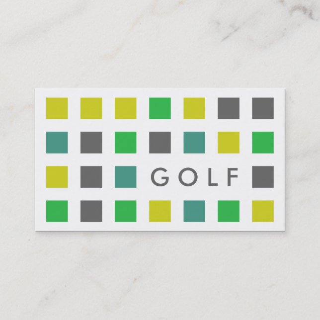 GOLF (mod squares) Business Card (Front)
