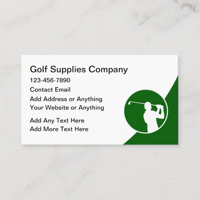Golf Modern New Business Cards (Front)