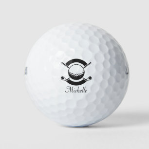 Golf modern typography initials monogram elegant  balls