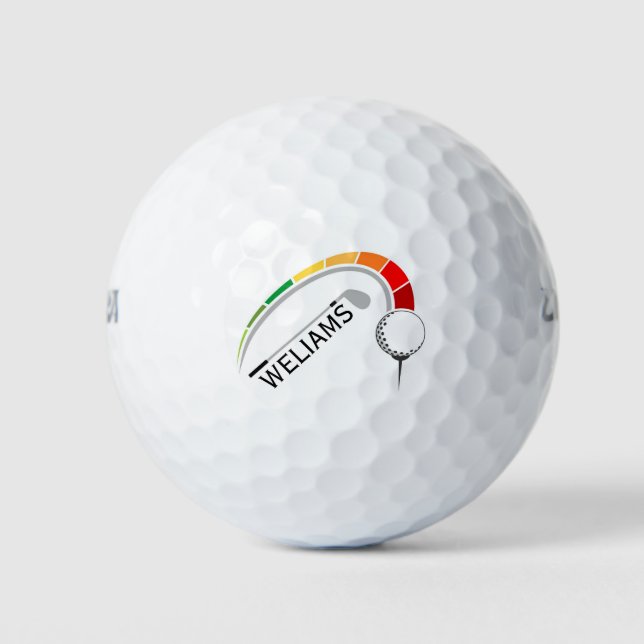 Golf modern typography initials monogram elegant  balls (Front)