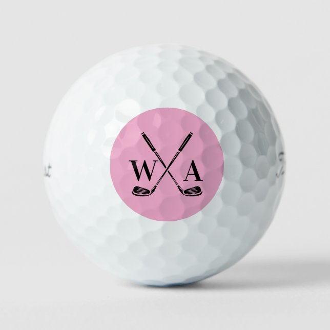 Golf modern typography initials monogram elegant  balls (Front)