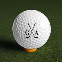 Golf modern typography initials monogram elegant  balls