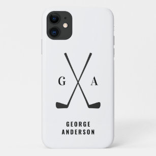 Golf modern typography initials monogram elegant  Case-Mate iPhone case