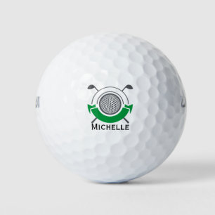Golf modern typography initials monogram elegant  golf balls
