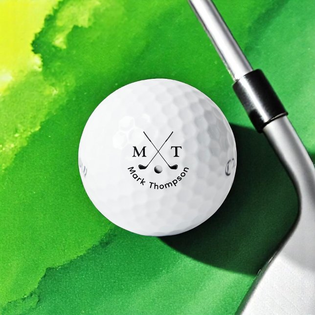 Golf Modern Typography Monogram Balls (Creator Uploaded)