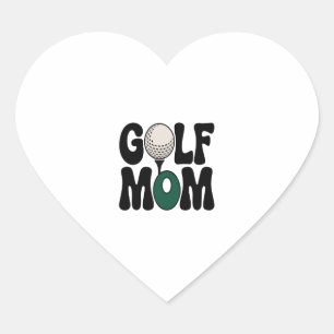 Golf Mom Heart Sticker
