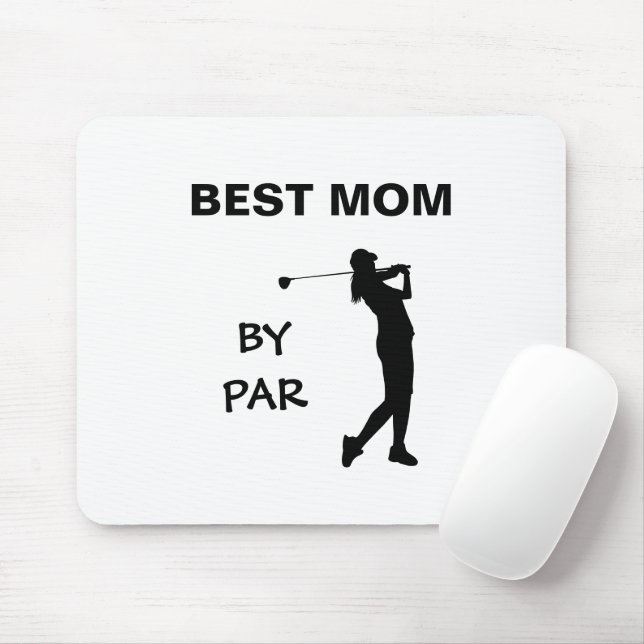 Golf Mommy Golfer Pun Mother's Day Best Mom By Par Mouse Mat (With Mouse)