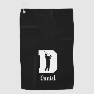 Golf Monogram Letter D Personalised Towel