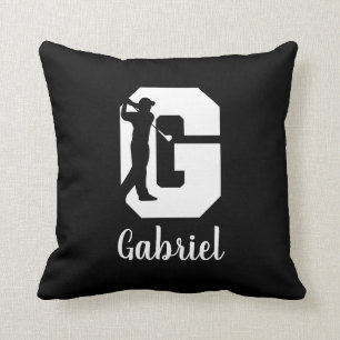 Golf Monogram Letter G Personalised Cushion