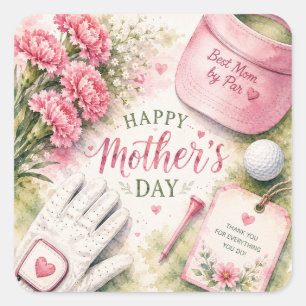 Golf Mother’s Day for Golfer Mum Square Sticker