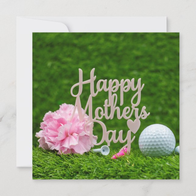 Golf Mother's Day with golf tee I love you mum  Card (Front)