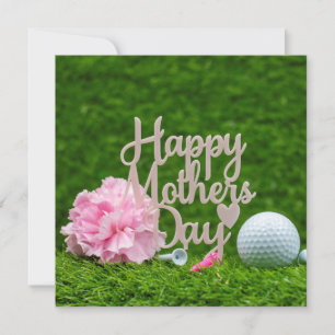 Golf Mother's Day with golf tee I love you mum Card