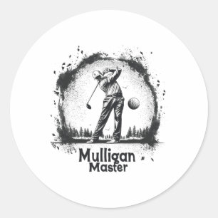 Golf Mulligan Master Graphic Tees For Men Women An Classic Round Sticker