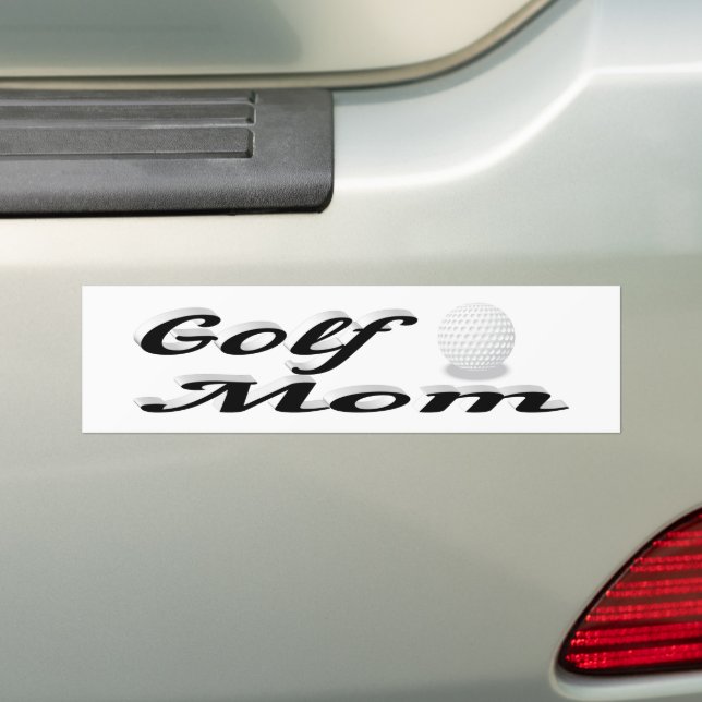 Golf Mum Bumper Sticker (On Car)