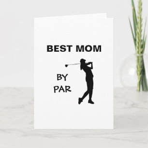 Golf Mummy Golfer Pun Mother's Day Best Mum By Par Card