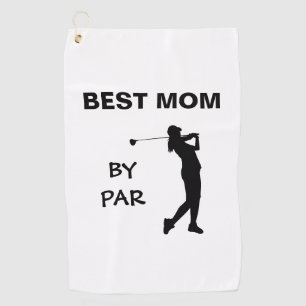 Golf Mummy Golfer Pun Mother's Day Best Mum By Par Golf Towel