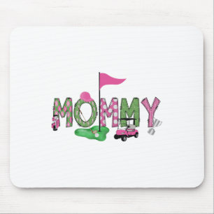 Golf Mummy Pink Hole In One Golf 1st Birthday Girl Mouse Mat