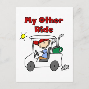 Golf My Other Ride Tshirts and Gifts Postcard