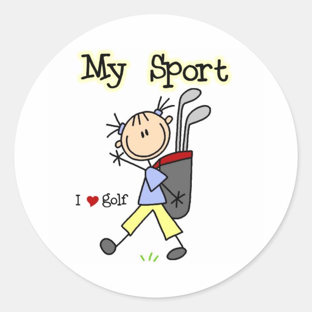 Golf My Sport  Classic Round Sticker (Front)