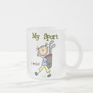 Golf My Sport Frosted Glass Coffee Mug