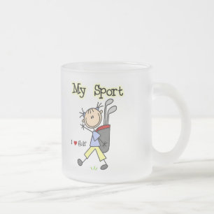 Golf My Sport T-shirts and Gifts Frosted Glass Coffee Mug
