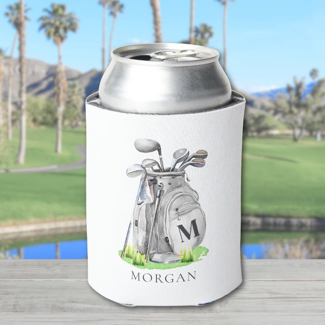 Golf Name Monogram Can Cooler (Golf Name Monogram Can Cooler)