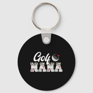 Golf Nana Leopard Golfer Nana Of A Golf Player Nan Key Ring