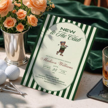 Golf "NEW TO THE CLUB" BABY Shower