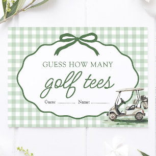 Golf New to the Club Guess How Many Golf Tees Game Enclosure Card