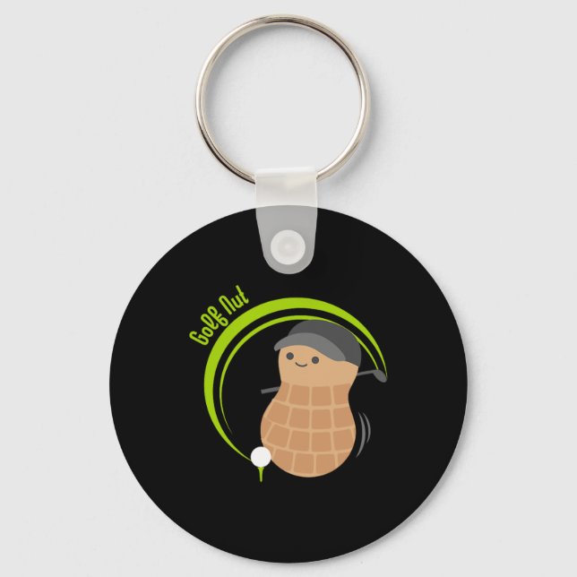 Golf Nut Funny Golf  Key Ring (Front)