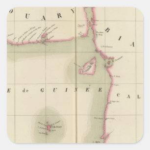 Golf of Guinea 36 Square Sticker