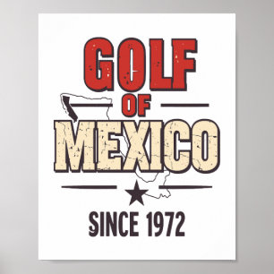 Golf of Mexico' Parody with Vintage Poster