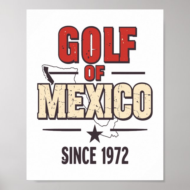 Golf of Mexico' Parody with Vintage Poster (Front)