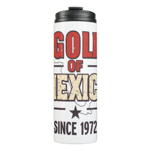 Golf of Mexico' Parody with Vintage Thermal Tumbler
