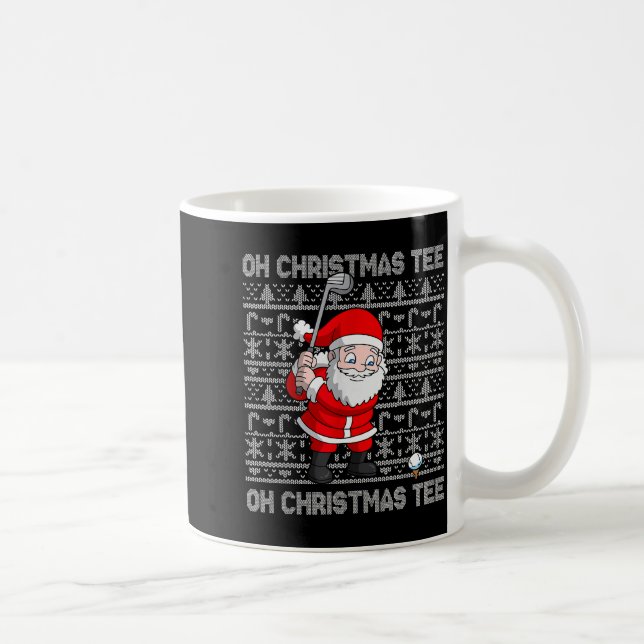 Golf Oh Christmas Tee Santa Claus Golfer Golfing S Coffee Mug (Right)