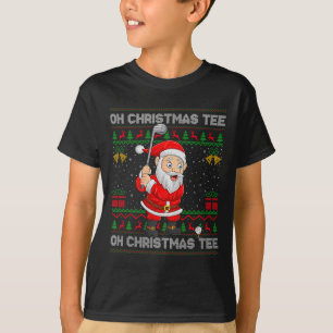 Golf Oh Christmas Tee Santa Playing Golf Golfer Ug