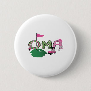 Golf Oma Hole In One Golf 1st Birthday Party 6 Cm Round Badge