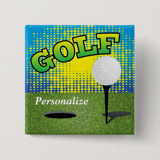 Golf on the Green 15 Cm Square Badge (Front)