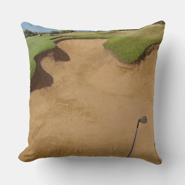 Golf Oo Not The Bunker, Large Throw Cushion. Cushion (Front)