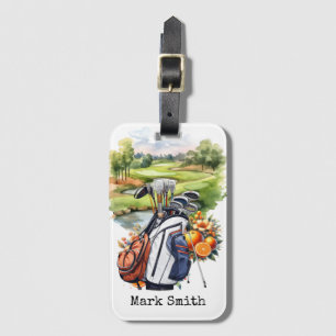 Golf Orange Blossom theme for Florida Golfer Luggage Tag