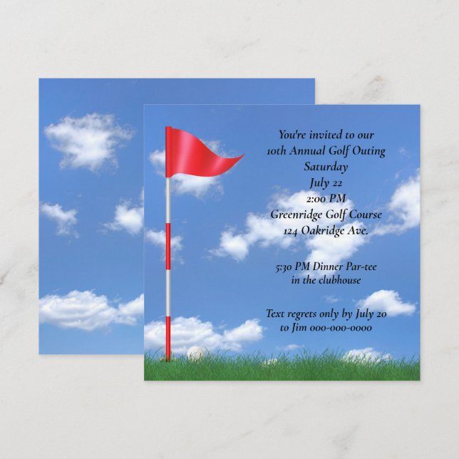 Golf Outing Party invitation (Front/Back)