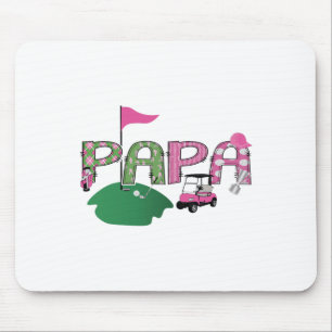 Golf Papa Hole In One Golf 1st Birthday Party Mouse Mat