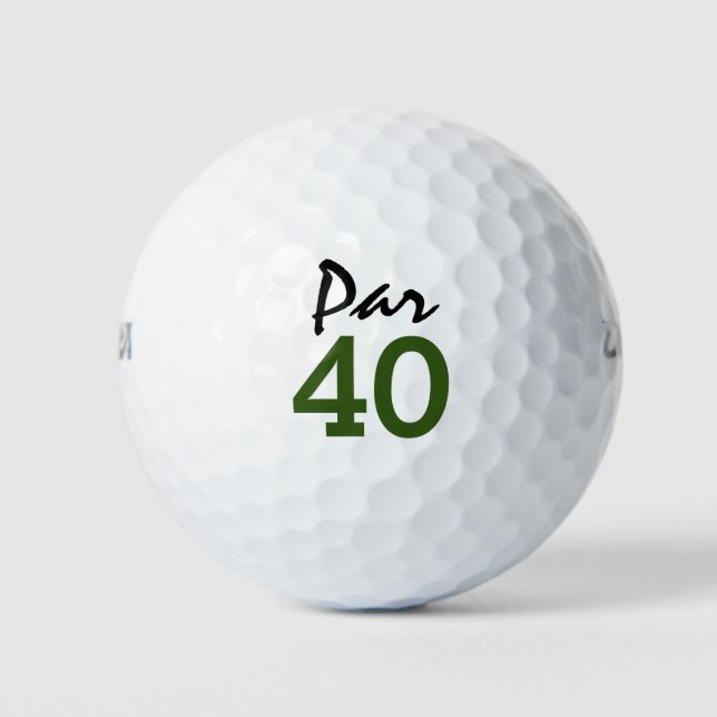 golf Par 40th birthday party golfer birthday Balls (Front)
