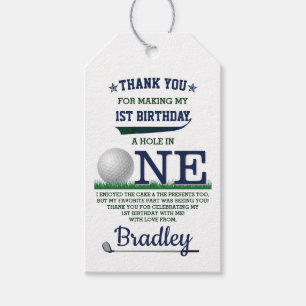 Golf PAR-TEE 1st Birthday Gift Tags