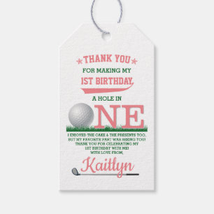 Golf PAR-TEE 1st Birthday Gift Tags