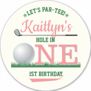 Golf PAR-TEE 1st Birthday Large 8"